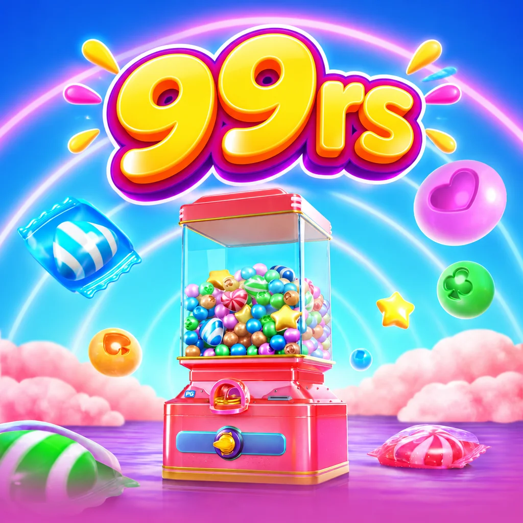 99rs Candy Superwin menampilkan permen manis berwarna-warni